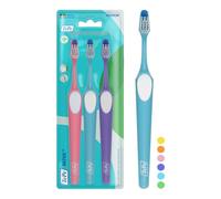 TePe Nova Toothbrush, Medium, Assorted Colours, 3pcs