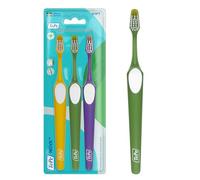 TePe Nova Toothbrush, Soft, 3pc, Longer tip for Improved Access to Back Teeth, Toothbrush Medium for Easy and efficient Plaque Removal