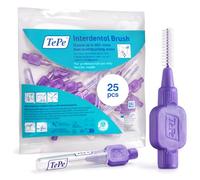 Tepe Purple Interdental Brush 1.1mm 25 Pack | Reusable dental brushes between teeth; color-coded brushes in a range of sizes for gaps, braces, & implants