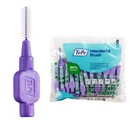 Tepe Purple Interdental Brush 1.1mm 25 Pack | Reusable dental brushes between teeth; color-coded brushes in a range of sizes for gaps, braces, & implants