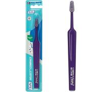 TePe Select Compact Toothbrush, Medium, Assorted Colours, Pack of 6 | Effective and easy access cleaning with tapered brush head, Toothbrush medium for adults