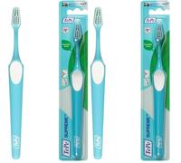 TePe Supreme Toothbrush, Soft, 1pc, efficient Cleaning with Two-Level filaments, Soft Bristle Toothbrush for Adults (Pack of 2)