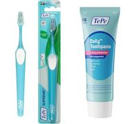 TePe Supreme Toothbrush, Soft, 1pc, + TePe Daily Toothpaste, mild Peppermint Flavour