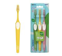 TePe Supreme Toothbrush, Soft, 3pcs, Plaque Remover, efficient Cleaning with Two-Level filaments, Soft Bristle Toothbrush