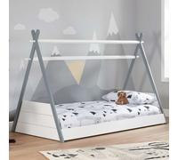 tepees wooden children single bed in white and grey
