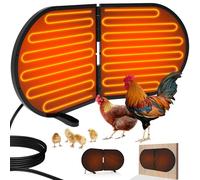 Tepoal Large Chicken Coop Heater for Winter, 220 Watts Foldable Heat Chicken Heater, Waterproof Radiant Chicks Heaters for Coop, Heater with 2 Heating Plates for Chick Kitten Puppy Pets Animals