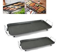 Teppanyaki Grill - 1500W Electric, Multipurpose, Easy Clean BBQ Table Top Grill with Adjustable Temperature Control, Oil Drip Tray - for Meat, Vegetables & Fish - 48 x 27 x 8 cm L