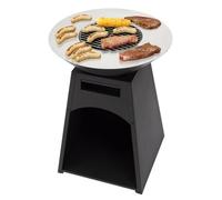 Tepro Waco Log Fireplace With Steel Plancha Ring And Log Store