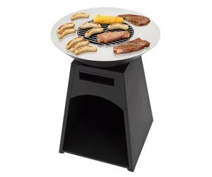 Tepro Waco Log Fireplace With Steel Plancha Ring And Log Store