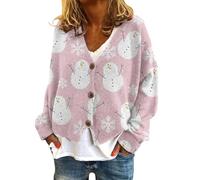 TEPTDirio Cardigans for Women UK Cute Floral Print Buttons for Cardigan Colour Blocking Plus Size Crochet Cardiganes Casual V Neck Ladies Jumpers Spring Fall Loose Long Sleeve Tops Women Sale