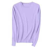 TEPTDirio Cashmere Jumpers Ladies Long Sleeve Plus Size Womens Sweaters Crew Neck Lightweight Soft Knitted Jumpers Loose Sweatshirt Workout Autumn Winter Oversized Womens Tops Size 18