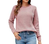 TEPTDirio Christmas Jumper Turtle Neck Striped Jumper Cashmere Sweaters for Women Long Sleeve Crew Neck Tops Knitted Ladies Long Sleeve Tops Ladies Polo Neck Jumpers Today's Deals