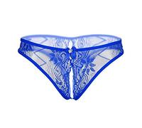 TEPTDirio Strings Lace Transparent Underwear Sexy Panties Panties G Women Thongs Plus Size Gothic Lingerie for Women (Blue, One Size)