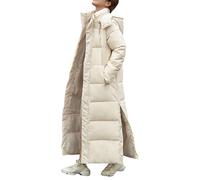 TEPTDirio Women's Down Maxi Winter Coat Long Hooded Puffer Quilted Parka Coat Extra Long Thickened Down Jacket Ladies Full Length Winter Jacket with Hood Fur Long Puffer Padded Coat