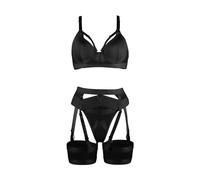 TEPTDirio Womens Lingerie Set Fishnet Chemise Sexy Schoolgirl Lingerie Dark Plus Size Lingerie for Women for Sex Green Lingerie Set Sexy Lingerie Elastic Black Crotchless Lingerie Set