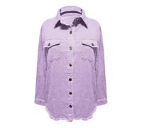 TEPTDirio Womens Shirts Long Sleeve Button Down Blouses for Women UK Washed Denim Shirt Jacket Fashion Casual Shirt Womens Tops Long Sleeve Regular Fit Denim Shirt Women