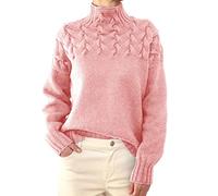 TEPTDirio Women's V Neck Jumper - Lightweight Oversized Chunky Knit Pullover for Ladies - Purple, Black, Pink Party Jumper