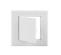 Teqooza 4x4 inch Plastic Access Panel for Drywall Ceiling Reinforced Plumbing Wall Access Doors Removable Hinged, White