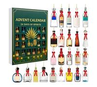 Tequila Advent Calendar 2025, 24 Days Christmas Countdown Calendar, with 24 Beer Bottle 2D Acrylic Xmas Ornaments, Beer Wine Adult Advent Calendars, Surprise Christmas Gifts for Men Dad (Tequila)