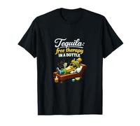 Tequila Free Therapy in a Bottle Party Crew Joke T-Shirt