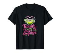 Tequila is My Love Language Party Crew Margarita Art T-Shirt
