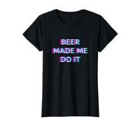 Tequila Made Me Do It Funny Drinking Alcohol Party Lover Value Graphic T-Shirt, Women, Black, M