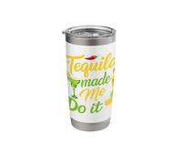 Tequila Made Me Do It Margarita Chili Pepper Cinco De Mayo Stainless Steel Insulated Tumbler