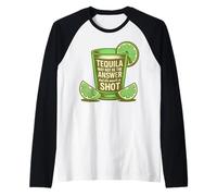 Tequila May Not Be The Answer But It's Worth A Shot Funny Raglan Baseball Tee