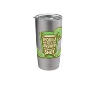 Tequila May Not Be The Answer But It's Worth A Shot Funny Stainless Steel Insulated Tumbler