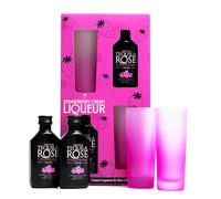 Tequila Rose Gift Set - Tequila Rose Strawberry Cream Liqueur 2x 5cl and 2x Shot Glasses - Miniature Alcohol Bottles, Birthday Gifts for Women, Men, Alcohol Gift Set for Her, Him, Stocking, Christmas