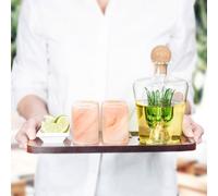 Original Products Final Touch Tequila Board With Salt Shot Glasses 7 Piece Set, Clear