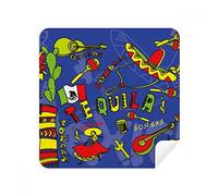 Tequila Sombrero Guitar Chili Mexico Elment Glasses Cleaning Cloth Phone Screen Cleaner Suede Fabric 2pcs