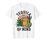 Tequila State of Mind Sunset Shot Cactus Agave Party Vibes T-Shirt