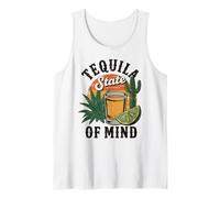 Tequila State of Mind Sunset Shot Cactus Agave Party Vibes Tank Top