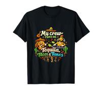 Tequila Tacos and Tunes Party Crew Joke Graphic T-Shirt