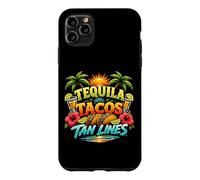 Tequila Tacos Tan Lines Funny Beach Vacation Summer Party Case for iPhone 11 Pro Max