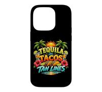 Tequila Tacos Tan Lines Funny Beach Vacation Summer Party Case for iPhone 14 Pro