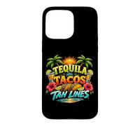 Tequila Tacos Tan Lines Funny Beach Vacation Summer Party Case for iPhone 15 Pro Max