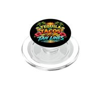 Tequila Tacos Tan Lines Funny Beach Vacation Summer Party PopSockets PopGrip for MagSafe