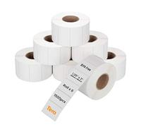 Tera 1.25"x2" (1500 Labels/Roll, 6Rolls) Thermal Shipping Labels BPA Free Smudge Free Clear Printing Labels for Various Printers Permanent Adhesive Address Labels with Free Fragile Sign Stickers