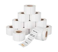 Tera 1.25"x2" Thermal Shipping Labels (1000 Labels/Roll, 12 Rolls) for Various Printers, BPA Free Smudge Free Printing Labels, Permanent Adhesive Address Labels with Free Fragile Sign Stickers