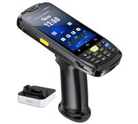 Tera Android 13 Barcode Scanner PDA: with Charging Cradle Pistol Grip Qualcomm CPU Zebra SE4710 1D 2D QR Barcode Scanner Rugged IP65 Handheld Mobile Computer with 4G WiFi Bluetooth GPS for WMS P160