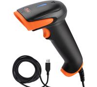 Tera Barcode Scanner CCD USB Wired 1D Handheld Bar Code Reader, Read Screen Dig