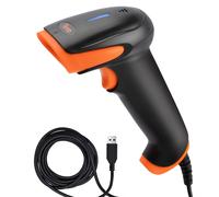 Tera Barcode Scanner CCD USB Wired 1D Handheld Bar Code Reader, Read Screen Dig