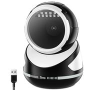 Tera Barcode Scanner Handsfree Omnidirectional: Pro Version Desktop 1D 2D QR USB Wired Adjustable Angle Plug and Play Bar Code Reader for POS Supermarket Retail Store Mobile Payment Model 9800 White