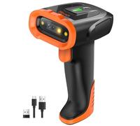 Tera Barcode Scanner Wireless Handheld: with 2200mAh Lithium-Polymer Battery Works with Bluetooth 2.4G Cordless USB Wired 1D 2D QR Bar Code Reader for Retail Inventory Management Model D5300