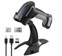 Tera Industrial 2D Barcode Scanner DPM: 1-Megapixel High-Precision 1D 2D QR 3 in 1 Battery Level Indicator Bluetooth 2.4G USB-C Heavy Duty 2200mAh with Stand 8100DPM