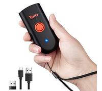 Tera Mini 1D 2D QR Bluetooth Barcode Scanner Wireless Portable 1D USB Wired Bar Code Reader 3 in 1 2.4G Wireless & USB Wired & Bluetooth Pocket Barcode Reader 1200