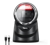 Tera Pro 2D QR Desktop Barcode Scanner Omnidirectional Adjustable Scan Head, USB Wired Handsfree Platform Automatic Bar Code Reader for Market Retail Store Phone Screen Payment, 9100