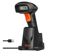 Tera [Pro Series] 1D 2D QR Wireless Barcode Scanner Bluetooth Extra Fast Long Transmission Super Fast Scanning Speed with USB Charging Cradle Stand, HW0007, Orange